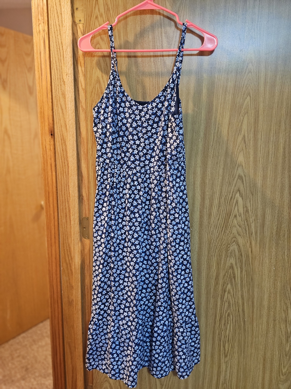 Old Navy Navy Blue Floral Midi Sundress